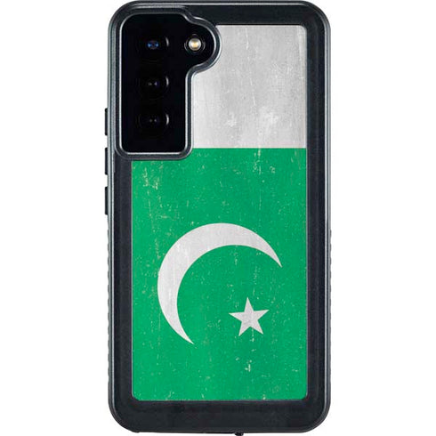 Pakistan Flag Distressed Galaxy S23 Plus Waterproof Case